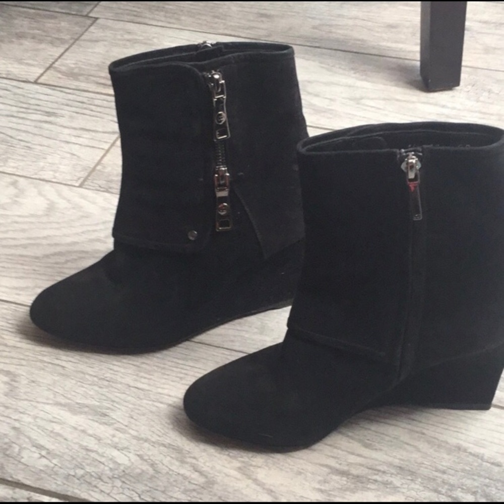 Christian Dior Wedge Suede Ankle Boots